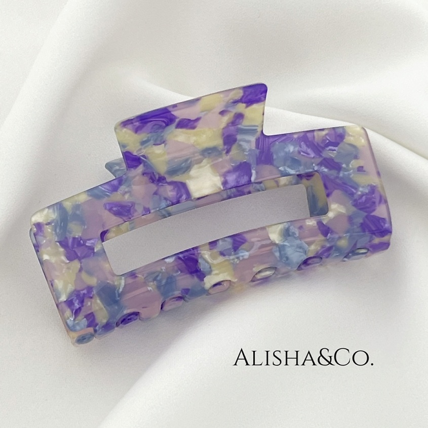 Изображение товара Большой крабик для волос ALISHA&CO. Bouquet 9,5 см розовый надежная фиксация