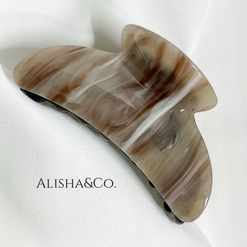 Изображение товара ALISHA&CO. Крабик для волос большой Dusty Rose Shell, Светло-розовый