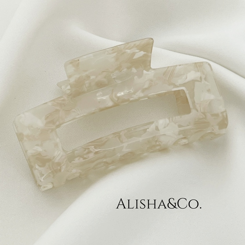 Изображение товара Крабик для волос ALISHA&CO. Bouquet большой бежевый надежная фиксация стиль