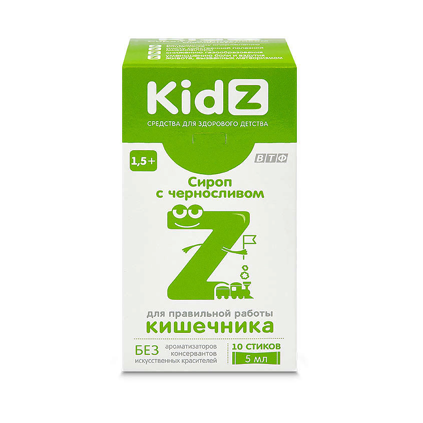 Изображение товара KIDZ Сироп для детей с черносливом, 10 шт.
