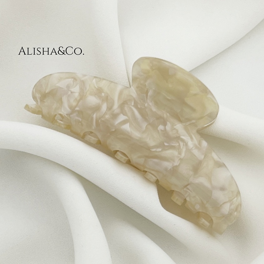 Изображение товара Крабик для волос ALISHA&CO Jolie XL Перламутровый большой