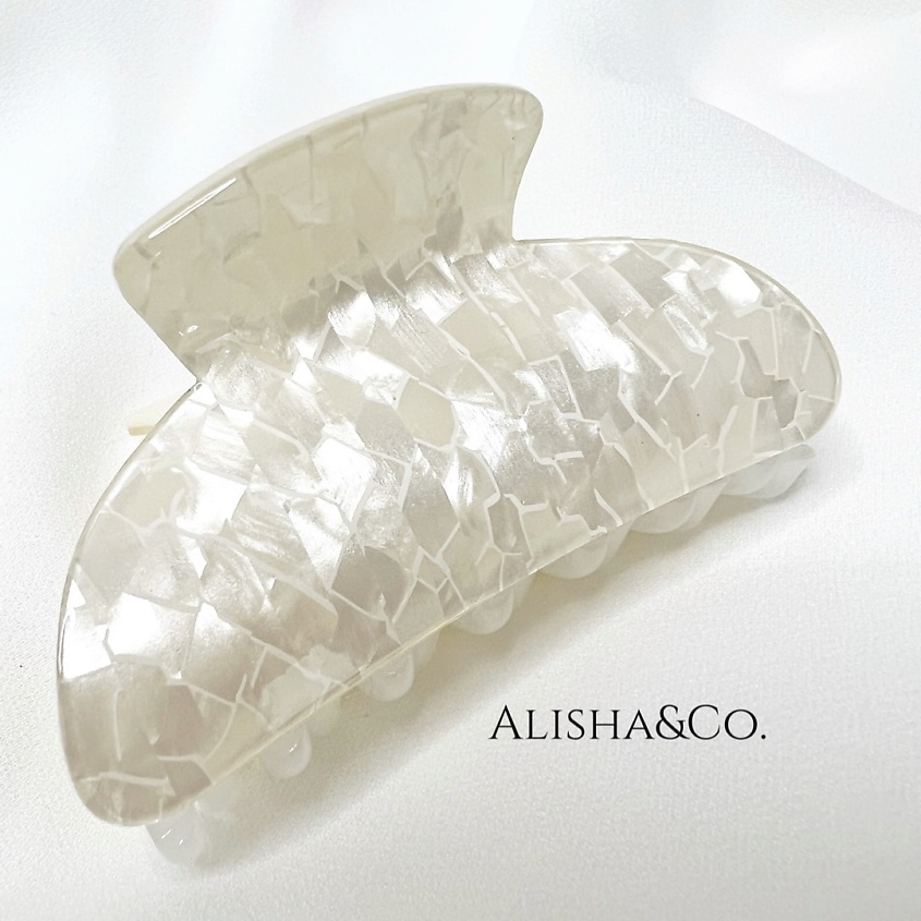 Изображение товара ALISHA&CO. Крабик для волос средний Shell, Перламутровый