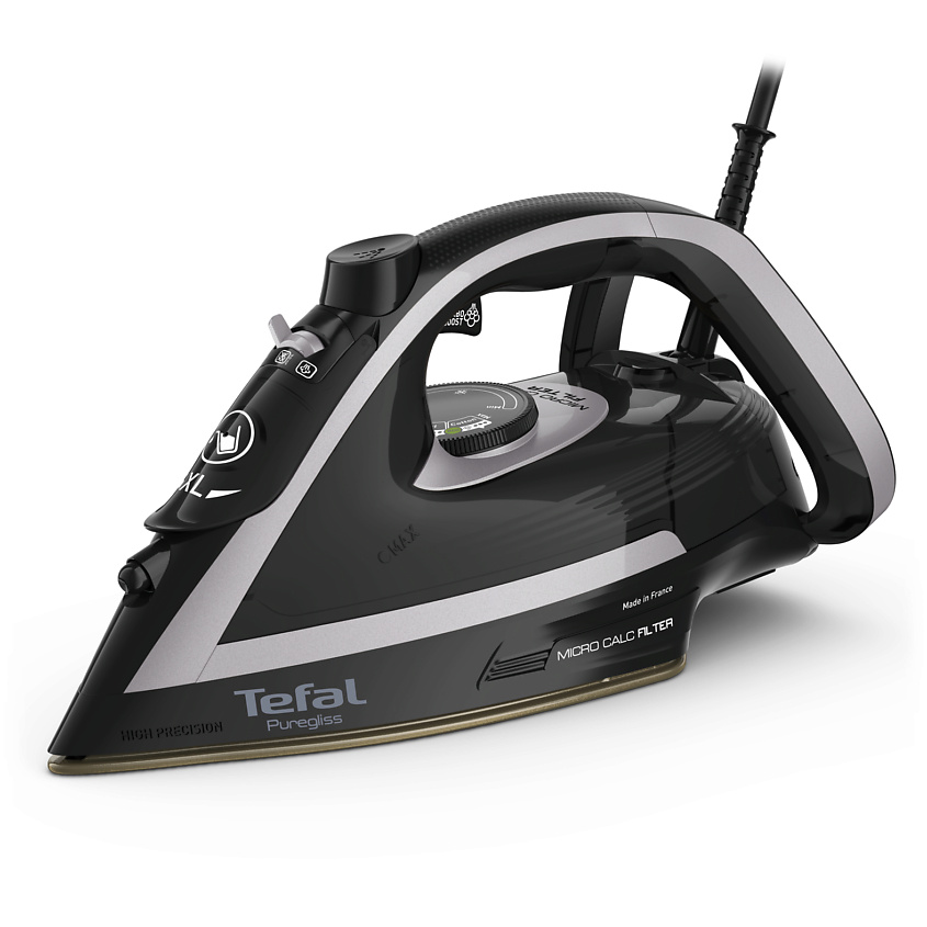 Изображение товара TEFAL Паровой утюг Tefal Puregliss FV8062E0, с автоотключением, вертикальным отпариванием, защитой от накипи, 3000 Вт, Франция