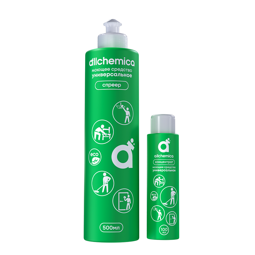 Изображение товара Универсальное концентрированное моющее средство ALLCHEMICA 100 мл с дозатором