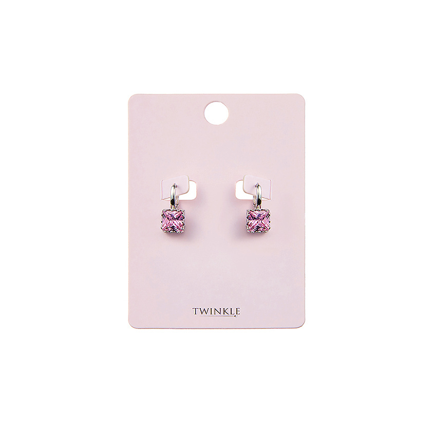 Изображение товара TWINKLE Серьги Baby Pink Cube, 1 пара