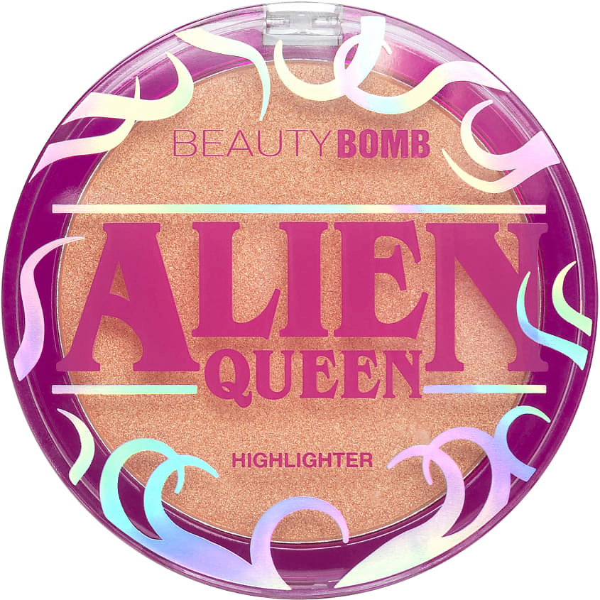Изображение товара BEAUTY BOMB Хайлайтер Alien Queen Highlighter, тон 01, персиковый с золотистым сиянием, 20 г