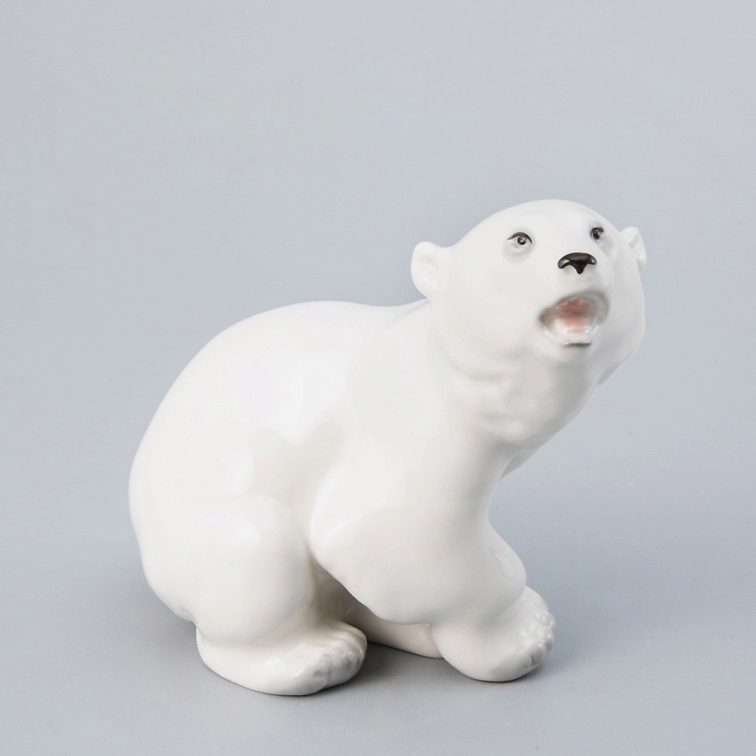 Изображение товара ИМПЕРАТОРСКИЙ ФАРФОРОВЫЙ ЗАВОД Скульптура "Медвежонок белый", 1 шт.