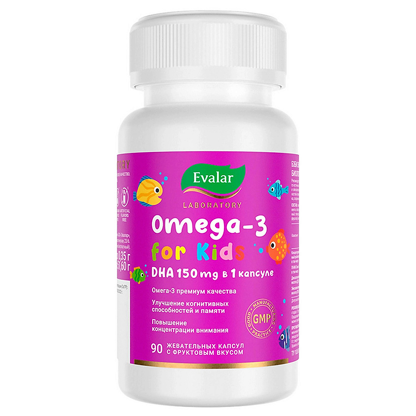 Изображение товара ЭВАЛАР Бэби Омега-3 ДГК, 90 шт.
