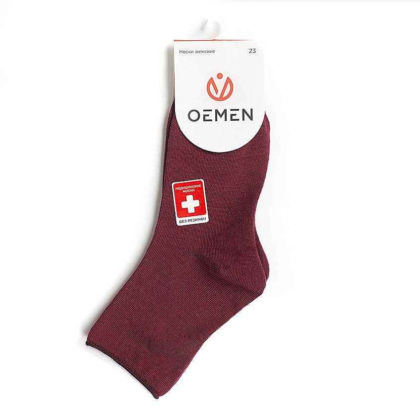 Изображение товара OEMEN Носки женские VN081 бордовый, Размер 25