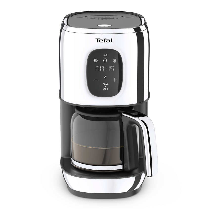 Изображение товара TEFAL Капельная кофеварка Majestuo CM883D10, с сенсорным дисплеем, таймером, регулировкой крепости, противокапельной системой, 1,25 л, 1050 Вт