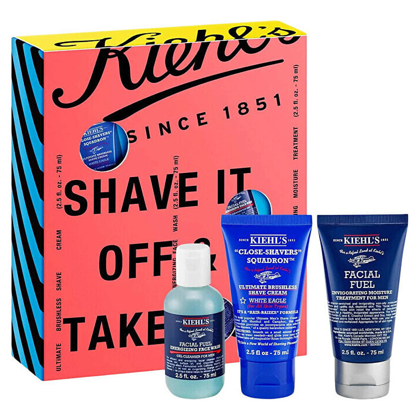 Изображение товара KIEHL'S Набор для мужчин Shave it Off & Take Off gift set, 3 x 75 мл