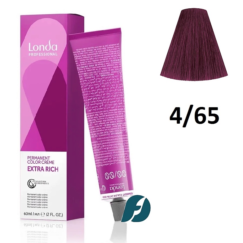 Изображение товара LONDA PROFESSIONAL Стойкая крем-краска для волос Permanent Color, 4/65 шатен фиолетово-красный