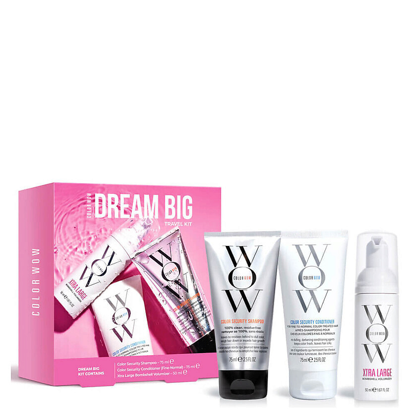 Изображение товара Набор для ухода за волосами Color Wow Dream Big Travel Kit 3 предмета