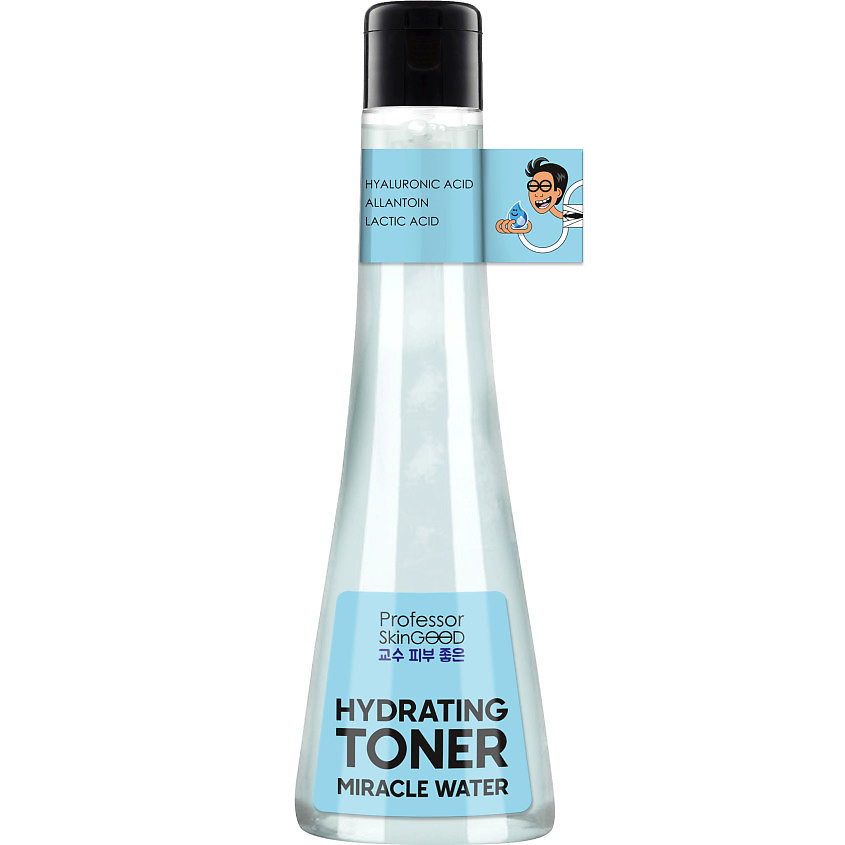 Изображение товара PROFESSOR SKINGOOD Тоник для лица "MIRACLE WATER HYDRATING TONER" увлажняющий с низкомолекулярной гиалуроновой кислотой и аллантоином, 125 мл