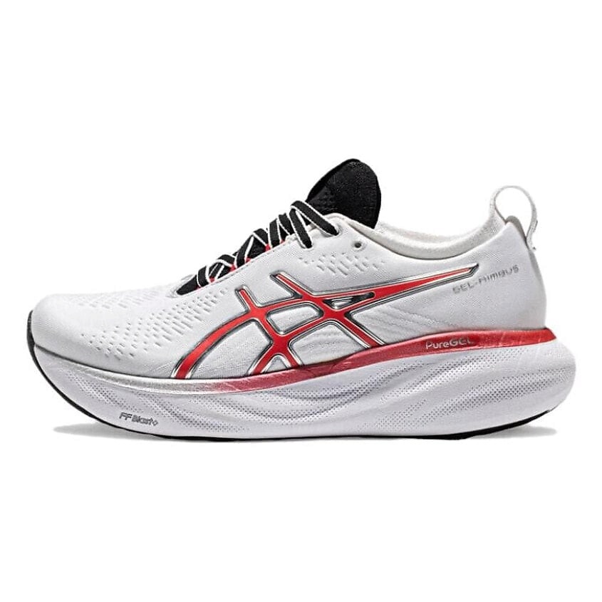 Изображение товара ASICS GEL Nimbus 25 женские кроссовки бело-красные современный дизайн Изображение товара ASICS GEL Nimbus 25 женские кроссовки бело-красные современный дизайн