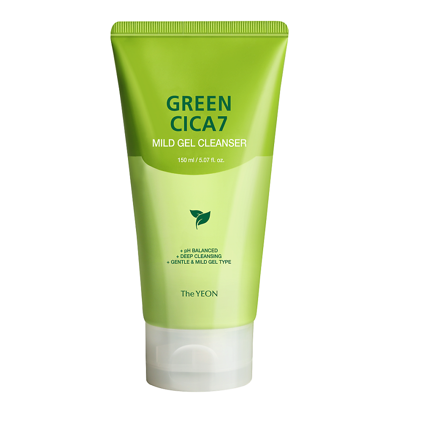 Изображение товара THE YEON Мягкий гель для умывания - GREEN CICA7 MILD GEL CLEANSER, 150мл