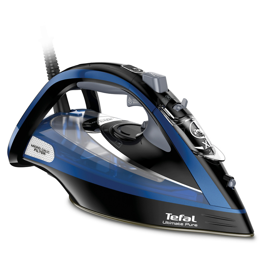 Изображение товара Паровой утюг TEFAL Ultimate Pure FV9848E0 мощный 3200 Вт, паровой удар 260 г/мин