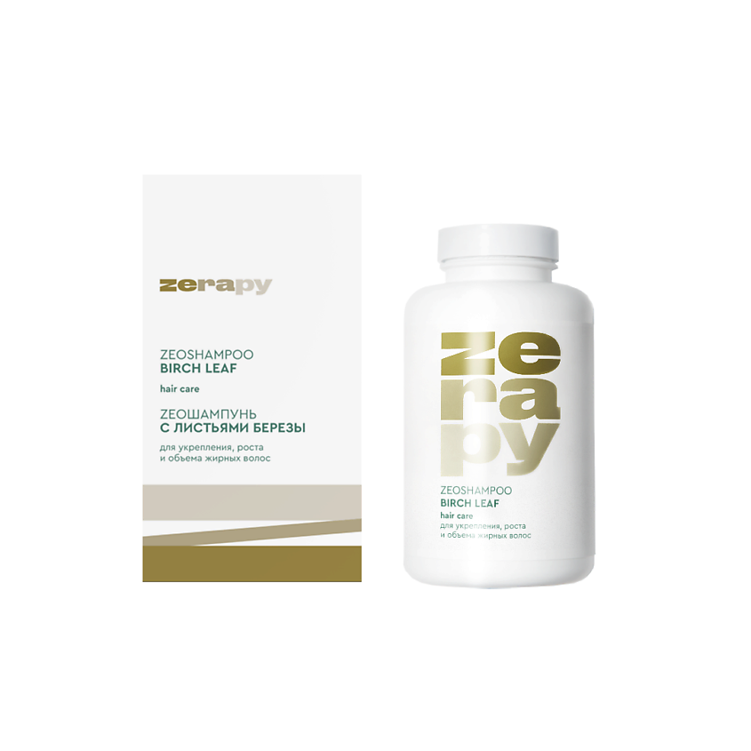 Изображение товара ZERAPY ZEOШАМПУНЬ С ЛИСТЬЯМИ БЕРЁЗЫ, 1 шт.