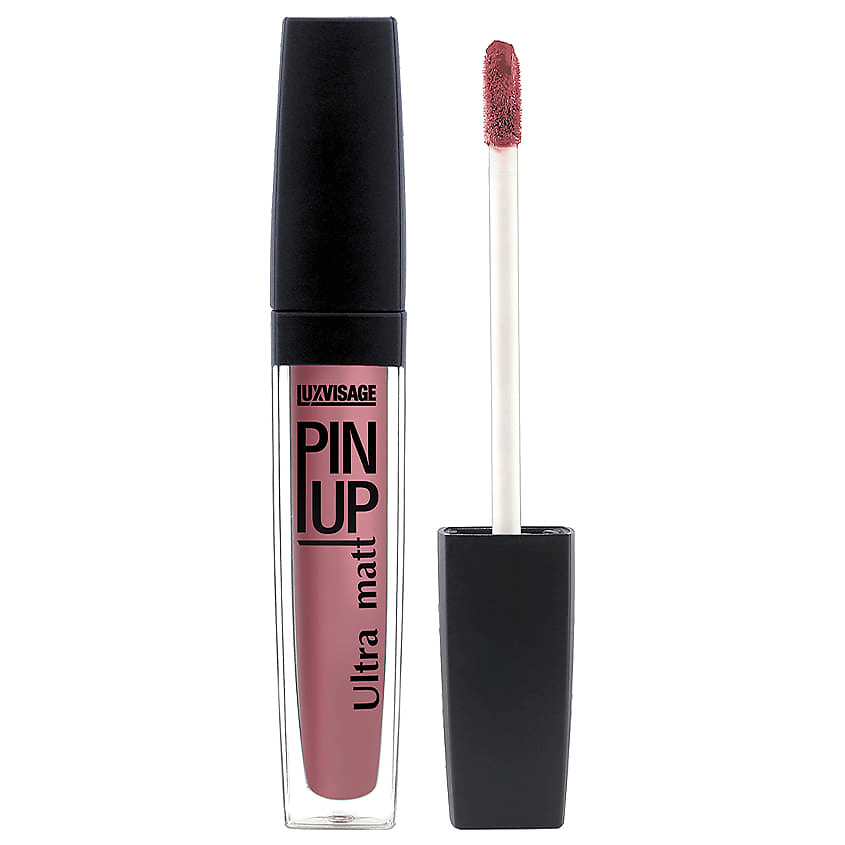 Изображение товара LUXVISAGE Блеск для губ Pin-Up Ultra Matt № 40 PINK ORHID 5 г нанести легко идеально