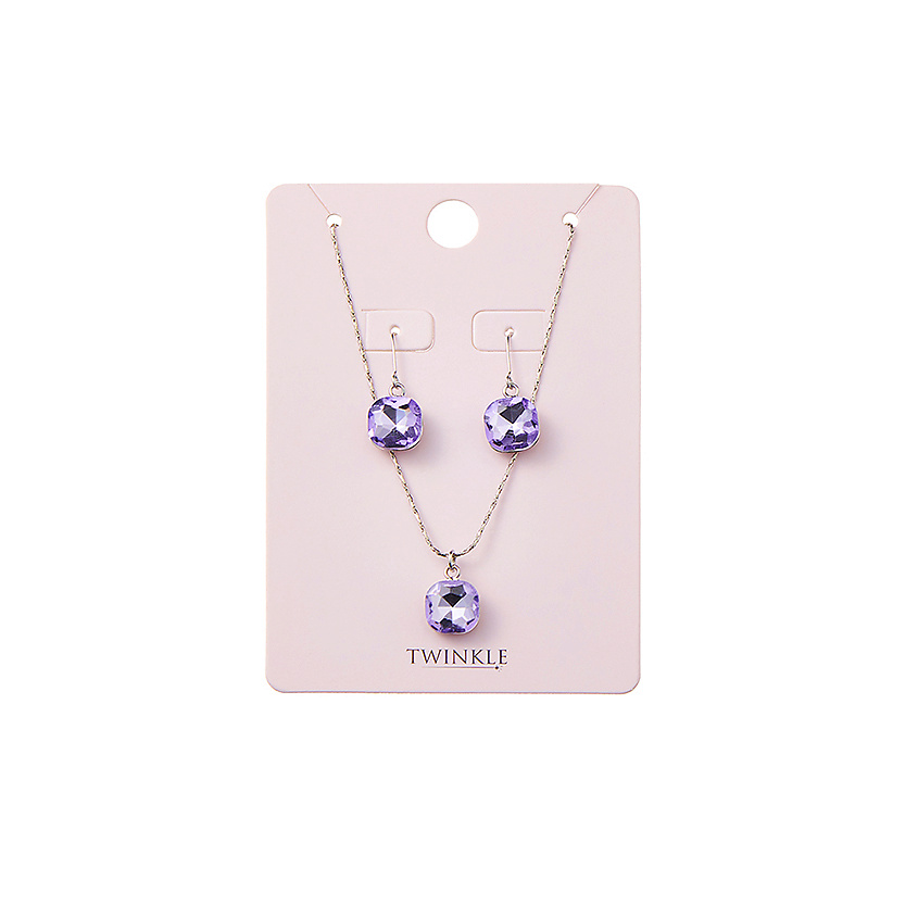 Изображение товара Набор серьги и подвеска Violet - элегантный комплект из бижутерии