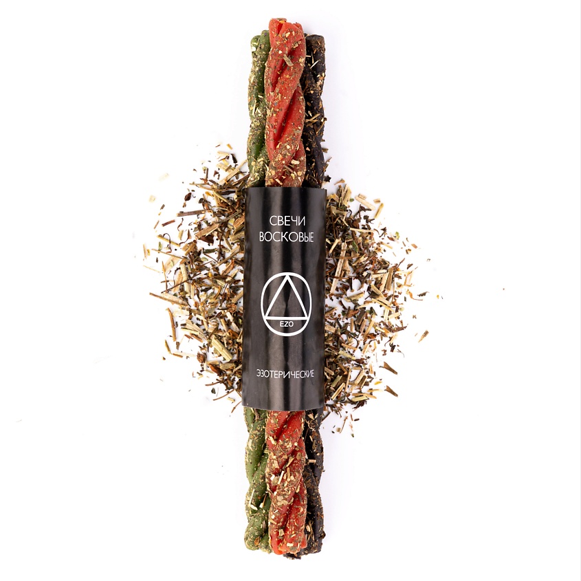Изображение товара EZO Свечи восковые скрутка с травами "Исполнение желаний", 3 шт., 3 шт.