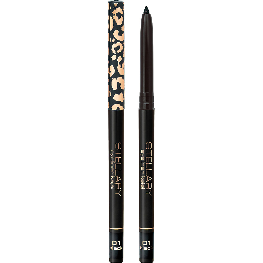 Изображение товара STELLARY Автоматический карандаш-каял для глаз Eyeliner Kajal, № 01 Black, 0,28 г