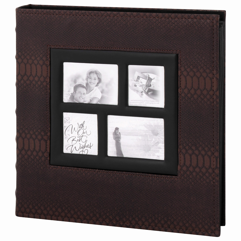 Изображение товара BRAUBERG Фотоальбом на 500 фотографий 10х15 см, Тип листов: полипропиленовые листы с карманами. Макс. количество фотографий: 500 шт. Размер фотографий: 10х15 см. Тип обложки: "под кожу". Обложка с рамкой для фото: да. Дизайн: Reptile skin