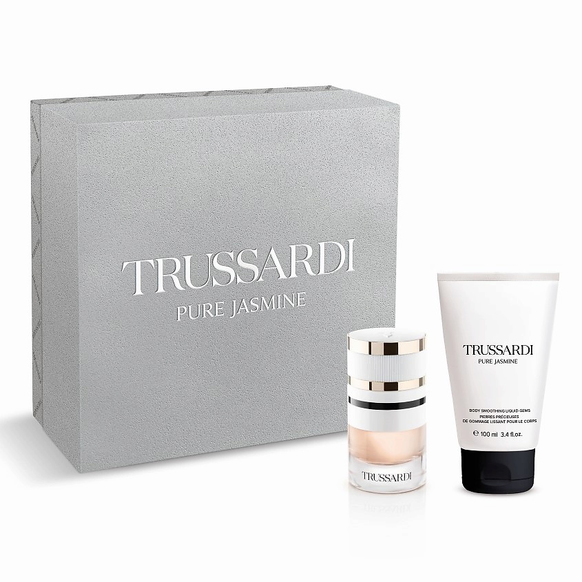Изображение товара TRUSSARDI Подарочный набор женский PURE JASMINE, Парфюмерная вода, спрей 60 мл + Мерцающая эмульсия для тела, 100 мл