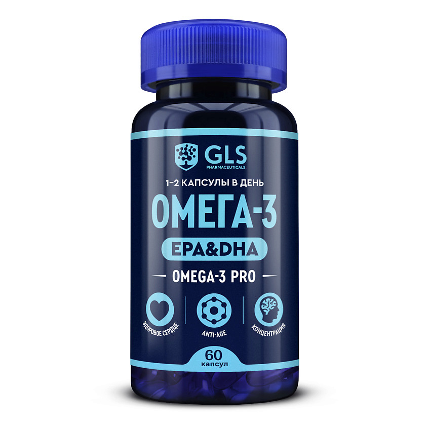 Изображение товара GLS PHARMACEUTICALS БАД к пище "Про-Омега-3", 60 шт.