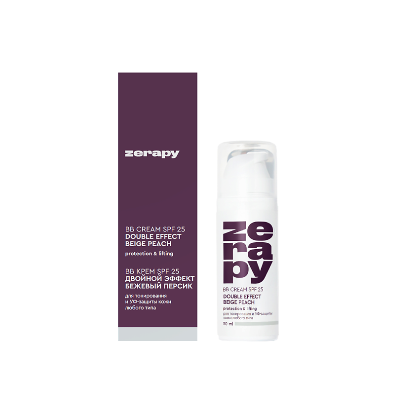 Изображение товара ЗЕРАПИ BB-Крем SPF 25 двойной эффект бежевый персик для лица 1 шт