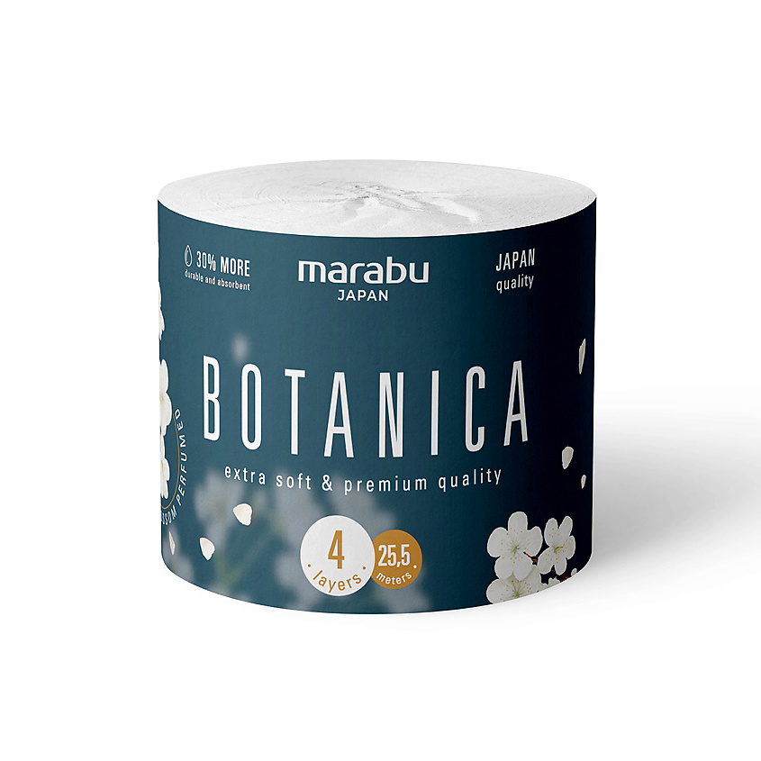 Изображение товара Туалетная бумага MARABU BOTANICA 4-слойная темная, 1 шт.