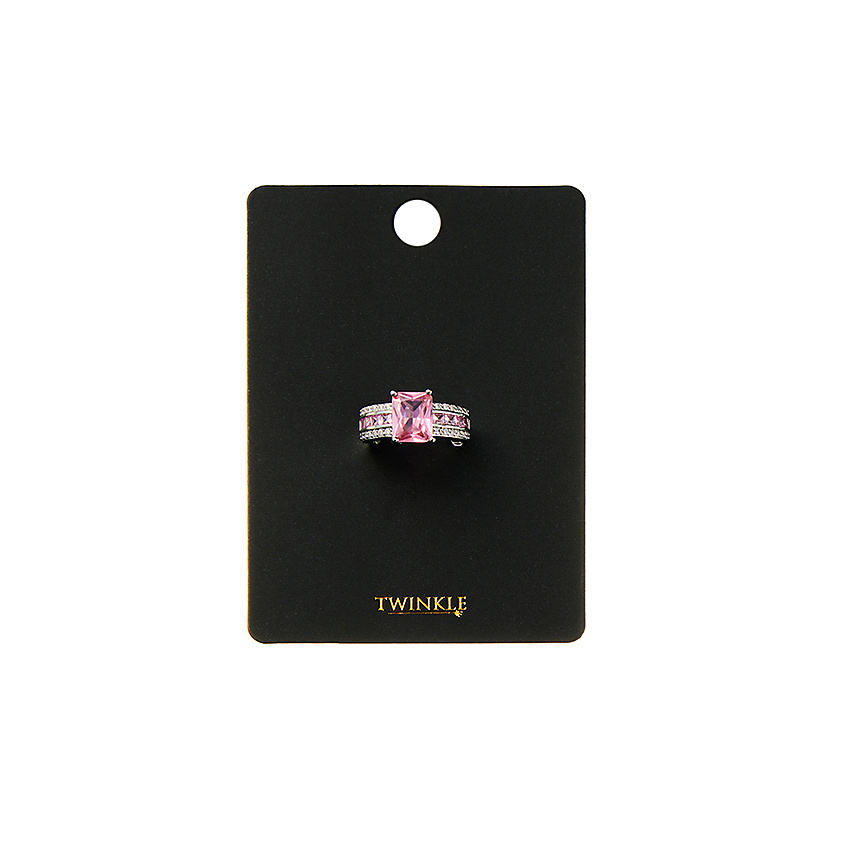 Изображение товара TWINKLE Кольцо Pink Charm из латуни с фианитами 1 шт яркое элегантное украшение