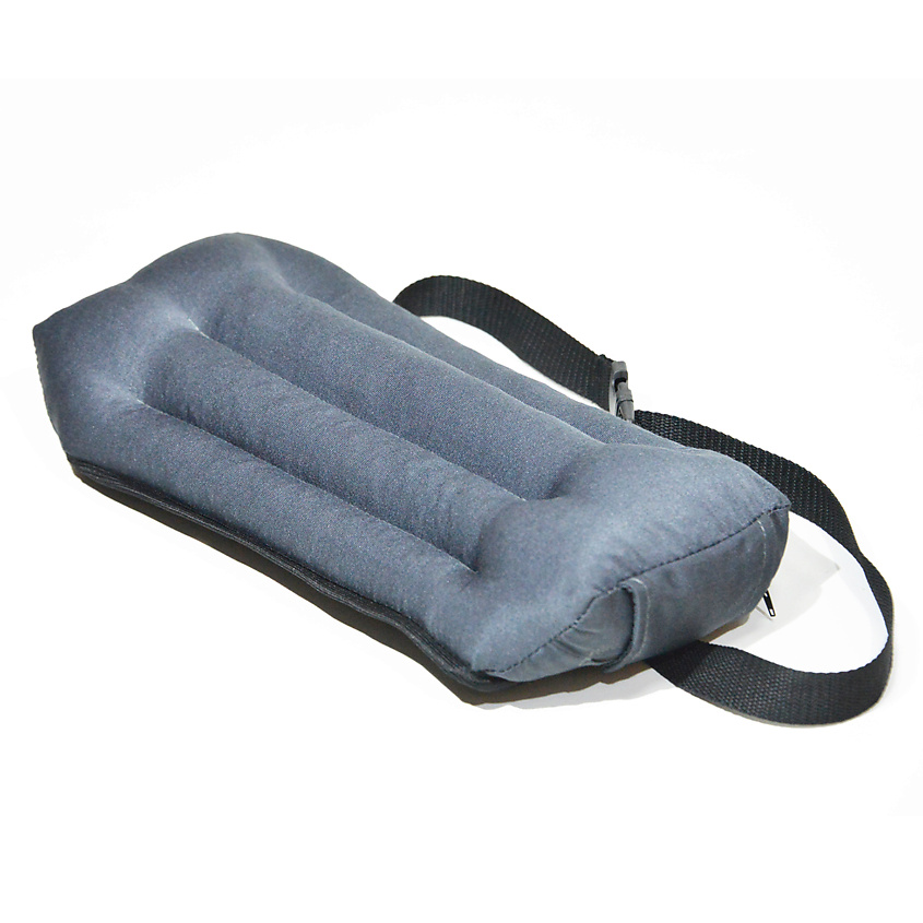 Изображение товара SMART TEXTILE Подушка под спину на стул или кресло с лузгой гречихи Офис, Цвет: серый