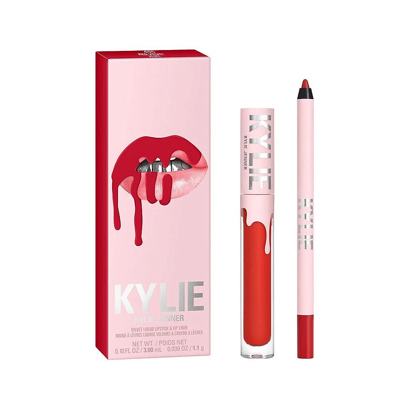 Изображение товара KYLIE COSMETICS BY KYLIE JENNER Набор для губ Velvet Lip Kit Помада+Карандаш, 405 Red Velvet