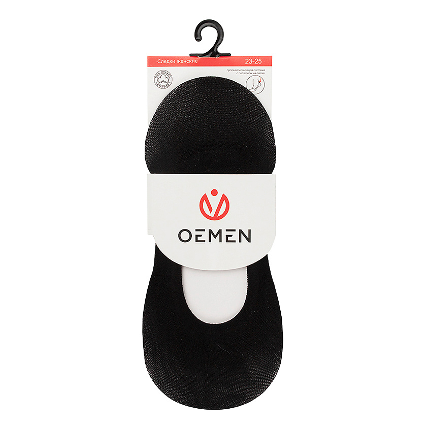 Изображение товара OEMEN Подследники женские полиамидные KP006 черный размер 23-25