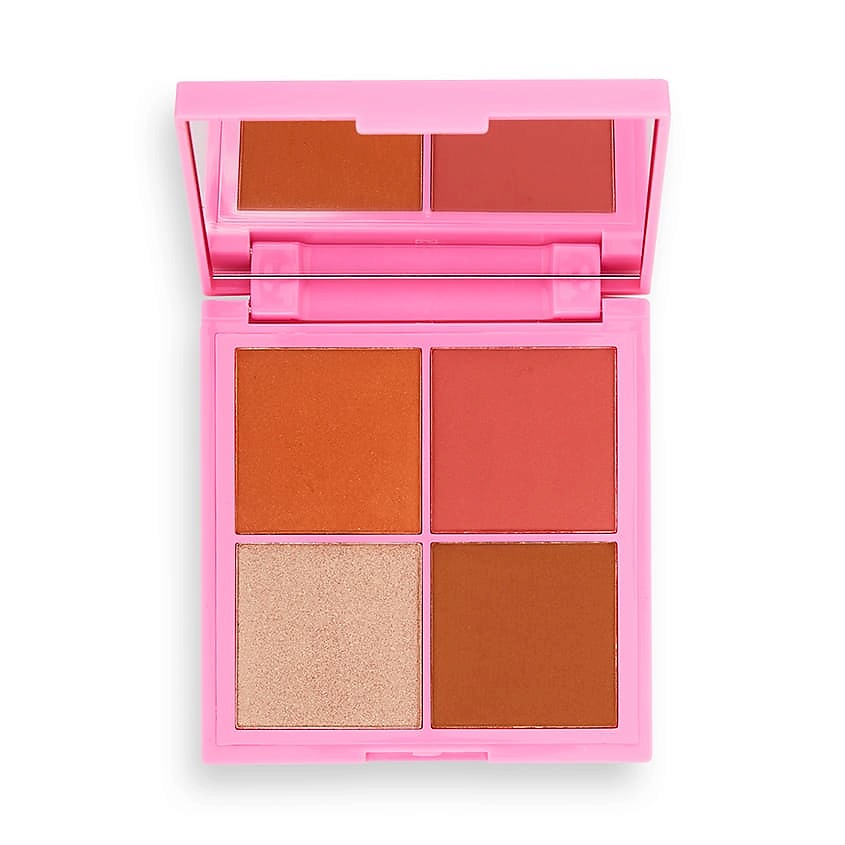 Изображение товара I HEART REVOLUTION Палетка для макияжа лица: Румяна, бронзер, хайлайтер TASTY CUPCAKE, Caramel Candy, 10 г