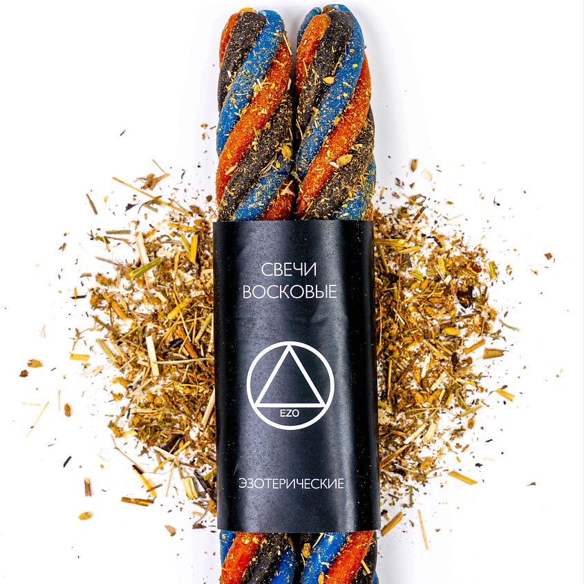 Изображение товара EZO Ритуальные восковые свечи скрутки Сила рода 2 шт., 2 шт.
