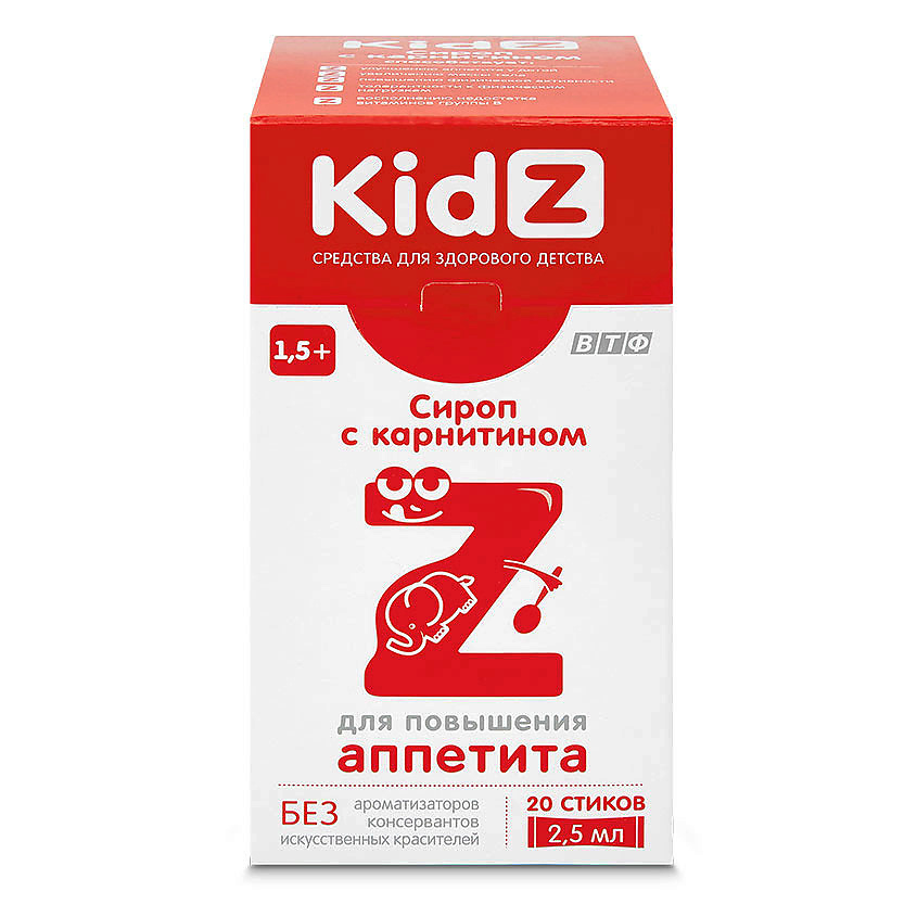 Изображение товара KIDZ Сироп для детей с карнитином, 20 шт.