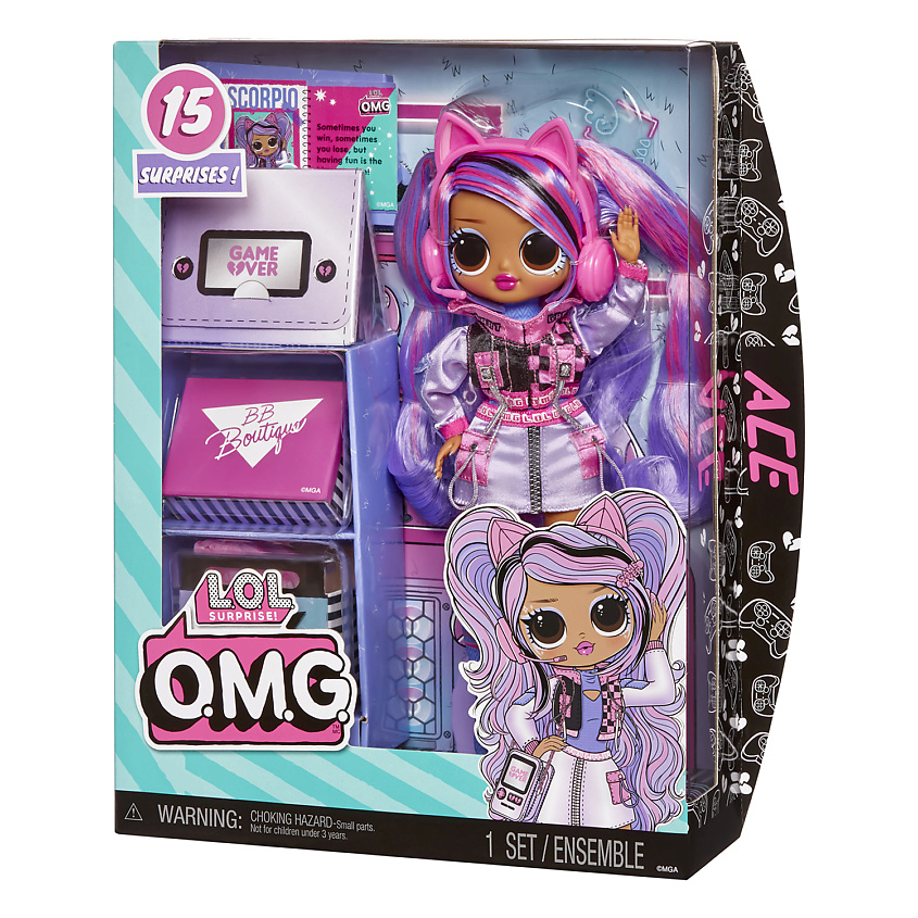 Изображение товара LOL SURPRISE ЛОЛ СЮРПРАЙЗ Кукла ОМГ Эйс Серия 9 с аксессуарами, ЛОЛ СЮРПРАЙЗ Кукла ОМГ Эйс Серия 9 с аксессуарами L.O.L. SURPRISE!