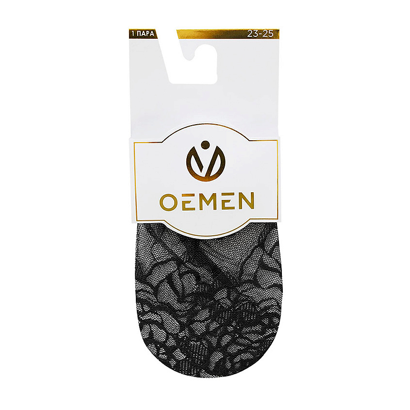 Изображение товара Следки женские ажурные капроновые OEMEN 8017 черные, размер 23