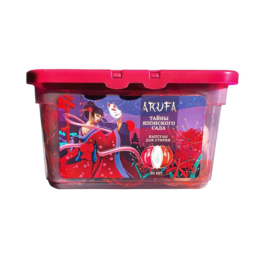 Изображение товара ARUFA Капсулы для стирки с ароматом кокоса 30 шт экологически безопасные
