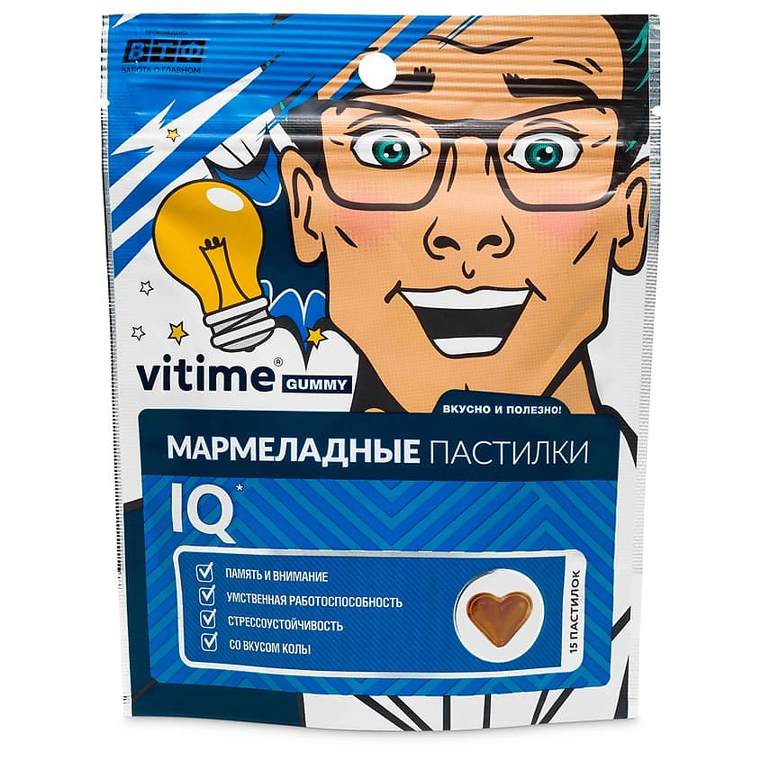 Изображение товара VITIME Мармеладные пастилки IQ Интеллект, 15 шт.