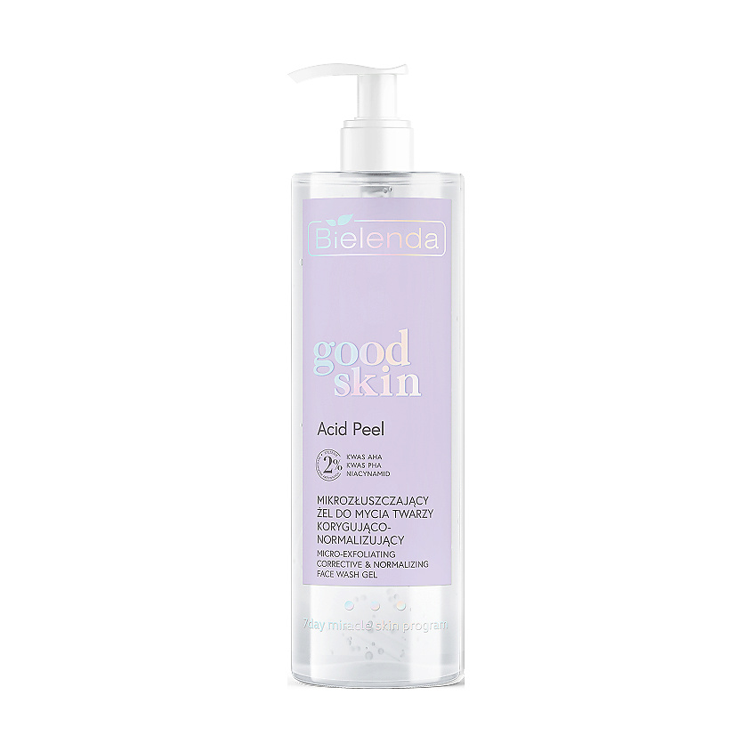 Изображение товара BIELENDA Гель для умывания лица GOOD SKIN ACID PEEL отшелушивающий с кислотами, 195 мл