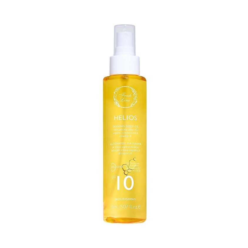 Изображение товара FRESH LINE Масло для загара SPF 10 Helios Tanning Body Oil, 150 мл