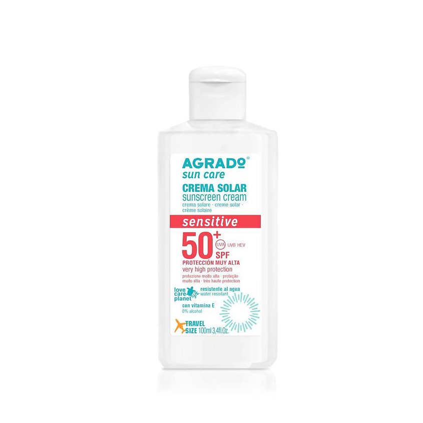Изображение товара AGRADO Солнцезащитный крем для чувствительной кожи SPF50+, 100мл