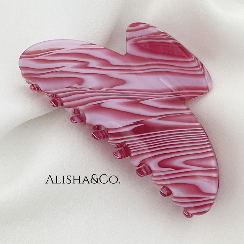 Изображение товара Крабик для волос ALISHA&CO. Candy большой бордовый