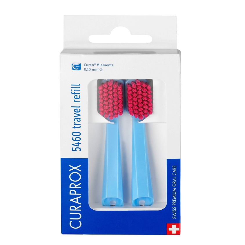 Изображение товара CURAPROX Сменные зубные щетки СS 5460 (2 шт.) для дорожного набора BE YOU, Голубой
