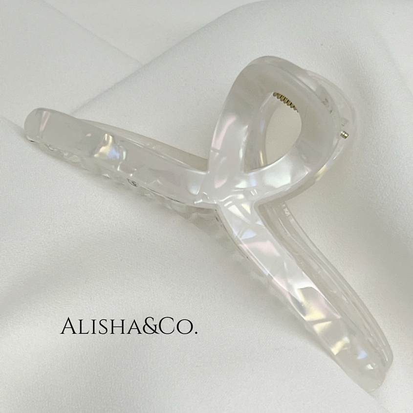 Изображение товара ALISHA&CO. Крабик для волос Premium Pearl XL, Перламутровый