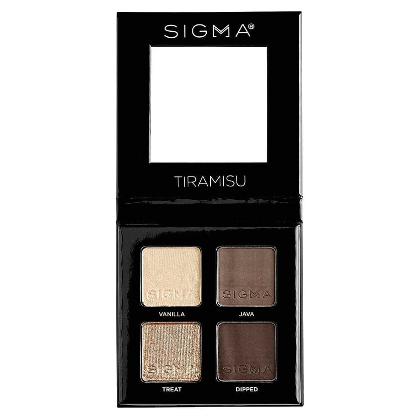 Изображение товара SIGMA BEAUTY Палетка теней для век KIRAMISU 4 оттенка с матовой и мерцающей текстурой