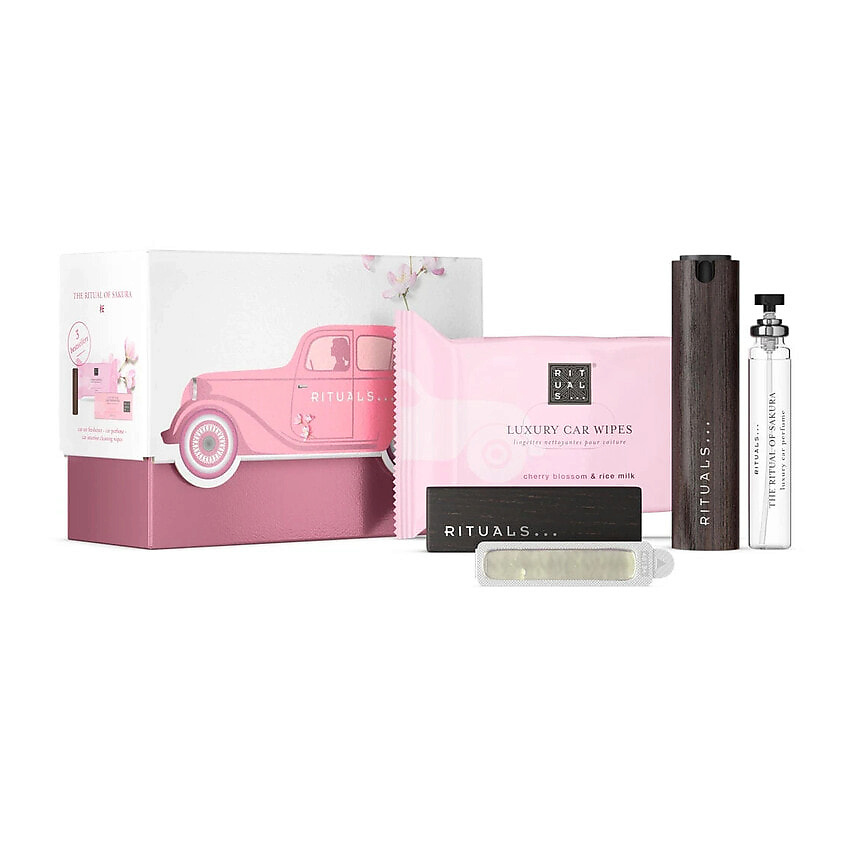 Изображение товара RITUALS... Набор ароматических средств для автомобиля The Ritual of Sakura, 14 мл + 6 мл + 20 шт. + 1 шт.